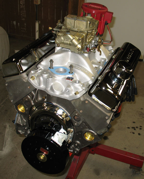 chevy engine angled view